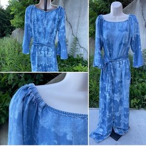 Jessica London Bleach-Dyed Denim Romper sz M/L